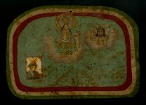 Lot #2696: MEXICAN SCHOOL (EX-VOTO ARTIST) 20TH CENTURY - Vintage Ex-Voto/Retablo: Acontecio a Don Zedonio Garcia - Oil on tin