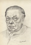 Lot #549: DIEGO RIVERA [impute] - Self-portrait - Pencil drawing on paper