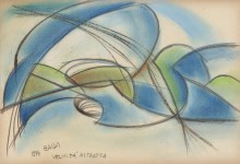 Lot #779: GIACOMO BALLA - Velocita Astratta - Original color pastel drawing on paper