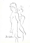 Lot #340: JEAN COCTEAU - Les amoureux - Pen and ink drawing on paper