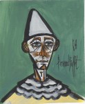 Lot #1617: BERNARD BUFFET [imput&#233;e] - Clown au chapeau pointu - Oil on paper