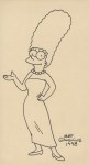 Lot #387: MATT GROENING - Marge Simpson - Original marker drawing on paper