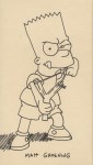 Lot #2532: MATT GROENING - Bart Simpson's Slingshot - Original marker drawing on paper