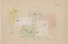 Lot #1067: PAUL KLEE - Komposition - Watercolor and ink drawing on paper