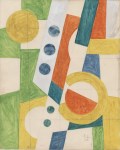 Lot #341: FERNAND LEGER - Les disques - 1924 - Gouache and pencil drawing on paper