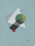 Lot #2104: IVAN KLIUN - Spherical Suprematism #6 - Watercolor and pencil drawing on paper