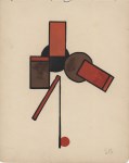 Lot #1584: ERICH BUCHHOLZ - Nicht objektive Zusammensetzung - Gouache and ink drawing on paper