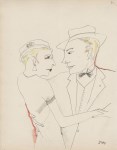 Lot #47: CHRISTIAN SCHAD - Verfuhrung - Watercolor and pen drawing on paper