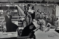 Lot #1269: HELMUT NEWTON - Piscine Deligny, Jewels and Fashion, River Seine, Paris - Original photolithograph