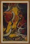 Lot #860: DAVID ALFARO SIQUEIROS - Cara en el infierno - Pyroxylin on wood