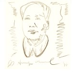 Lot #1125: ANDY WARHOL - Mao Tse-tung - Pencil drawing on paper