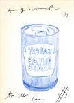 Lot #487: ANDY WARHOL - Heinz Baked Beanz - Pencil and colored pencil drawing on paper