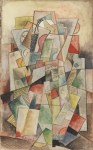 Lot #629: GEORGES VALMIER - Composition cubiste - Watercolor and gouache drawing on paper