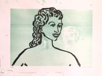 Lot #498: FRANCISCO LIMON - Green Woman - Original color lithograph