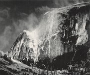 Lot #1017: ANSEL ADAMS - Half Dome, Blowing Snow, Yosemite National Park, California - Original vintage photogravure