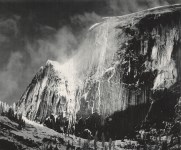 Lot #1029: ANSEL ADAMS - Half Dome, Blowing Snow, Yosemite National Park, California - Original vintage photogravure