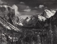 Lot #745: ANSEL ADAMS - Yosemite Valley from Inspiration Point, Winter, Yosemite National Park - Original photogravure