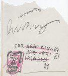 Lot #698: JEAN-MICHEL BASQUIAT - Untitled (Urb-King) - Crayon & pencil drawing on paper