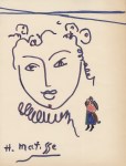Lot #337: HENRI MATISSE - Le visage et l'admirateur - Watercolor with gouache and ink drawing on paper