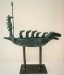 Lot #906: LEONORA CARRINGTON [imput&#233;e] - Crocodile Dreams II (Cocodrilos Sue&#241;os II) - Bronze sculpture with turquoise patina