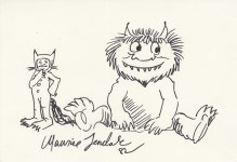 Lot #1492: MAURICE SENDAK - Where the Wild Things Are: Max and Moishe - Ink on paper