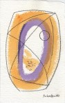 Lot #1512: BARBARA HEPWORTH [imput&#233;e] - A Tranquil Form - Gouache and pencil drawing on paper