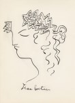 Lot #692: JEAN COCTEAU - Un dieu grec - Pen and ink drawing on paper