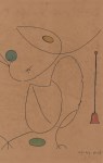 Lot #1104: MAX ERNST - L'oiseau - Watercolor and pen drawing on paper