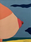 Lot #2119: TOM WESSELMANN [imput&#233;e] - Study for the Seascape Portfolio - Acrylic on paper