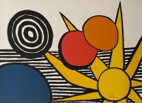 Lot #2662: ALEXANDER CALDER - Sun with Planets - Original color lithograph