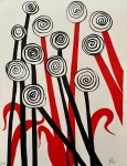 Lot #342: ALEXANDER CALDER - Les fleurs - Original color lithograph