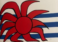 Lot #2661: ALEXANDER CALDER - Sun and Sea - Original color lithograph