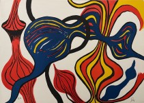 Lot #244: ALEXANDER CALDER - Galactic System - Original color lithograph