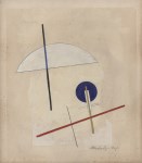 Lot #120: LASZLO MOHOLY-NAGY - Composition - Gouache, India ink, and pencil drawing