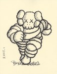 Lot #1611: BRIAN DONNELLY [KAWS] - Chum - Original pen drawing