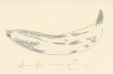 Lot #2710: ANDY WARHOL - Silver Banana - Crayon drawing on paper