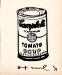 Lot #2714: ANDY WARHOL - Campbell's Tomato Soup Can - Black marker drawing on paper