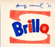 Lot #2715: ANDY WARHOL - Brillo - Colored markers drawing on paper