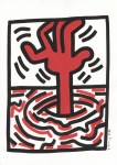 Lot #1287: KEITH HARING - Quicksand - Original black and red marker drawing on paper