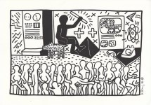 Lot #162: KEITH HARING - Dynasty - Original black marker drawing on paper
