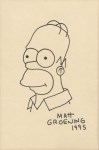 Lot #3116: MATT GROENING - The Simpsons: Homer - Black marker drawing on paper