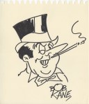 Lot #1409: ROBERT "BOB" KANE - The Penguin - Black marker drawing on paper