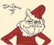 Lot #1398: THEODOR SEUSS GEISEL [DR. SEUSS] - The Grinch - Felt-tip pen and colored marker on paper