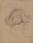 Lot #957: DIEGO RIVERA - Estudio de las manos - Pencil and color pencil drawing on paper