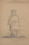 Lot #837: JOSÉ LUIS CUEVAS - Boceto #12 - Pencil drawing on paper