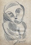 Lot #832: JOSÉ LUIS CUEVAS - Boceto #01 - Pencil drawing on paper