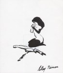 Lot #972: LEROY NEIMAN - Femlin Uncorked It - Ink drawing on paper
