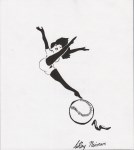 Lot #186: LEROY NEIMAN - Femlin Loves Base Ball - Ink drawing on paper