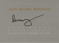 Lot #271: JEAN-MICHEL BASQUIAT - Jean-Michel Basquiat at Boone & Werner - Two-color embossing on cardstock paper
