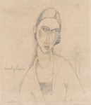 Lot #1598: AMEDEO MODIGLIANI - Portrait d'une femme assise - Pencil drawing on paper